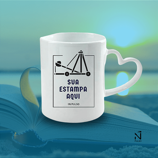 Caneca Cerâmica 325ml com Alça Coração