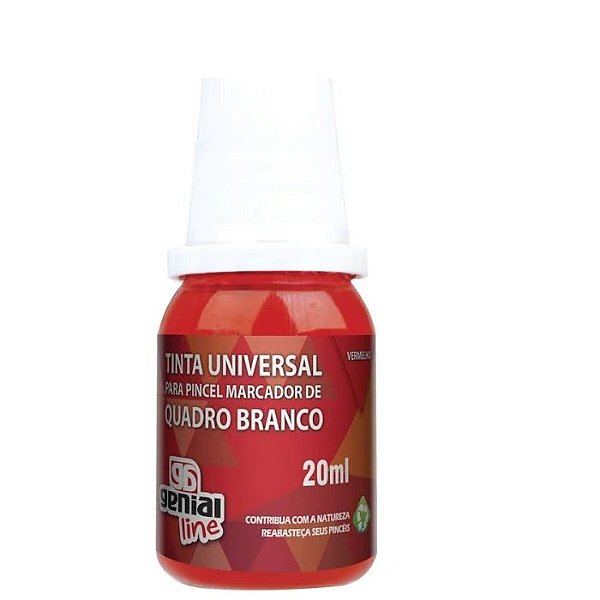 Tinta P/ Pincel Quadro Branco 20ml Vermelho Genial