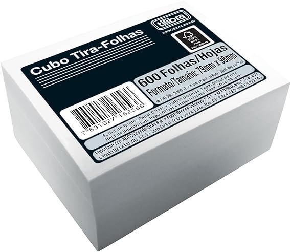 Tilibra - Cubo Tira Folhas 600fls - 1 un