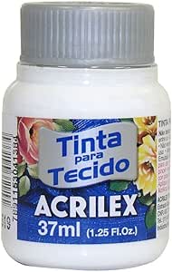 Tinta para Tecido, Acrilex, Fosca, Branco, 37 ml