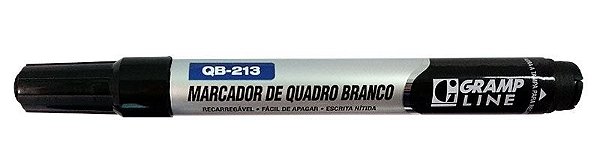 MARCADOR QUADRO BRANCO GRAMPLINE RECARREGAVEL PRETO