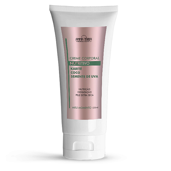Creme Corporal Nutritivo Karité, Coco e Semente de Uva 200g - Linha Meu Momento