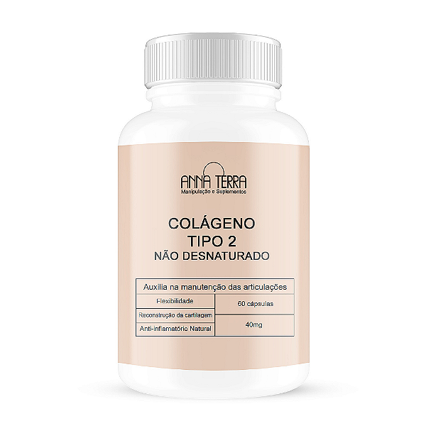 Colágeno Tipo 2 Não Desnaturado 60 Cápsulas