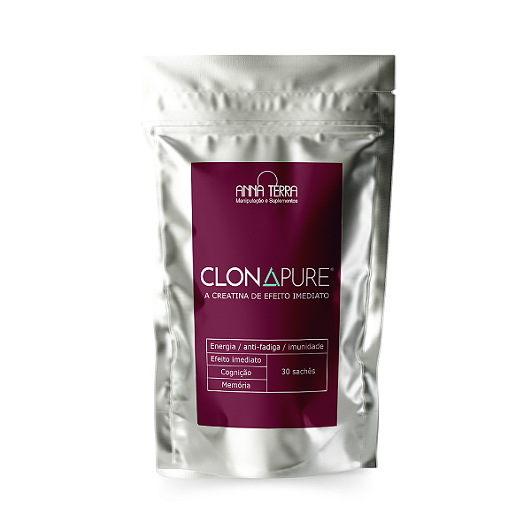 Clonapure - Creatina de efeito imediato - 30 sachês - COM SELO DE AUTENTICIDADE