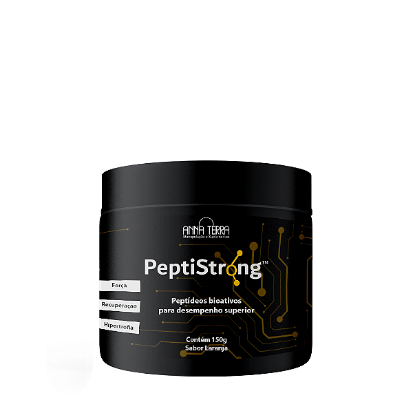 PeptiStrong 2,4g 30 doses - Força, hipertrofia e recuperação - Sabor Laranja