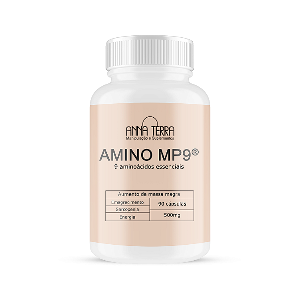 Amino MP9 500mg - Aumento da Massa Magra - 90 cápsulas