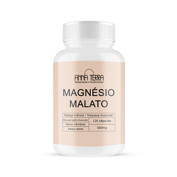Magnésio Malato 500mg 120 Cápsulas