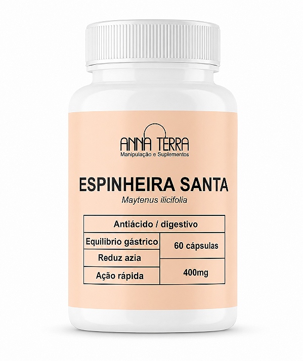 Espinheira santa 400mg - Antiácido e equilíbrio gástrico - 60 cápsulas