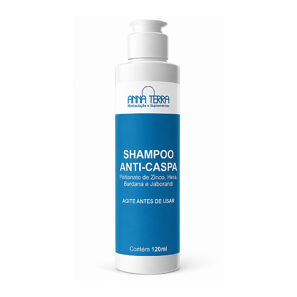 Shampoo Anti-caspa - Piritionato de zinco, Hera, Bardana e Jaborandi - 120ml