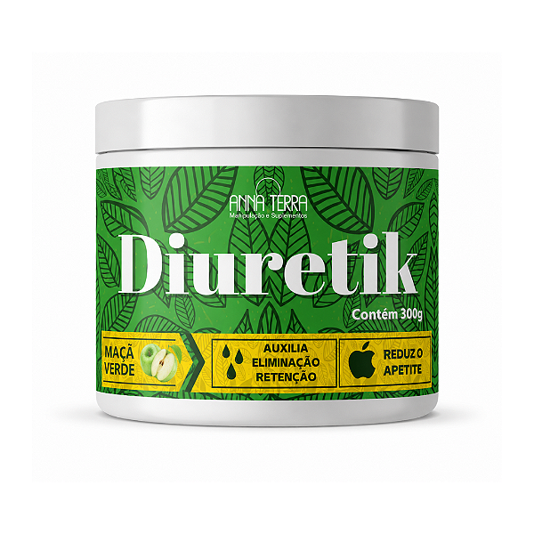 Diuretik 300g - Diurético e Controle de Inchaço - Maçã-verde