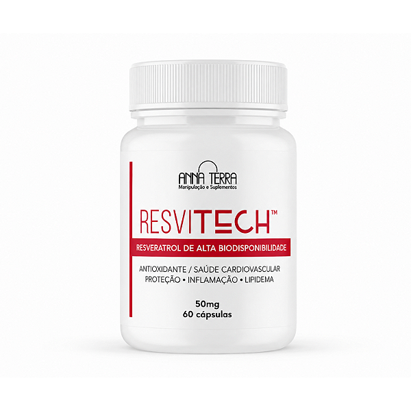 ResviTECH 50mg - Resveratrol de alta biodisponibilidae - 60 cápsulas