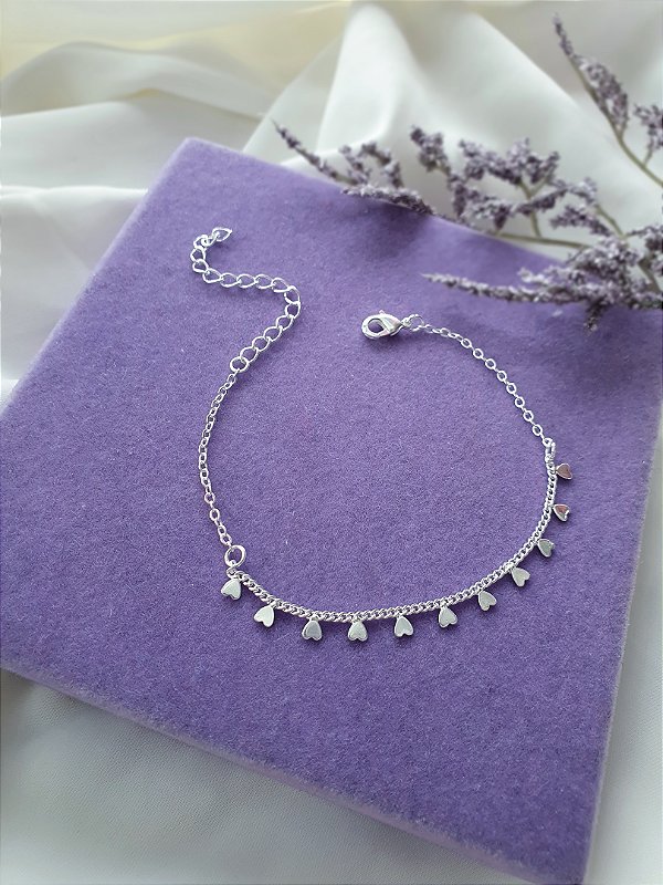 Pulseira mini corações