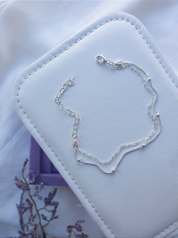 Pulseira dupla bolinhas