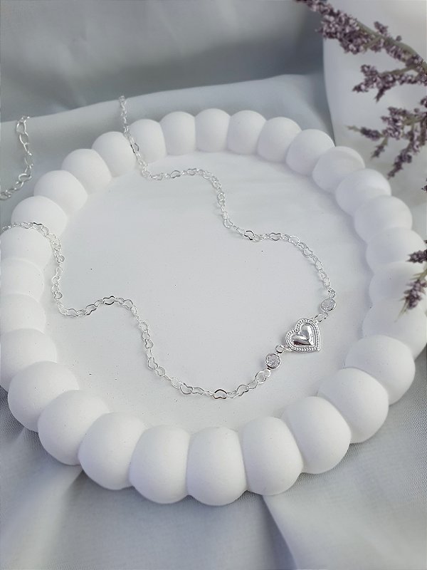 Choker elos corações