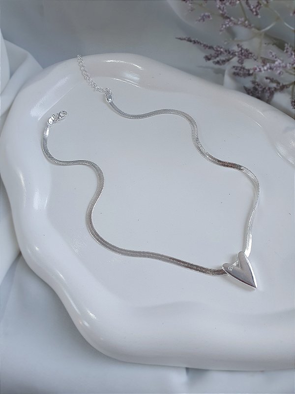 Choker fita coração
