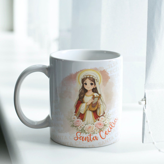 CANECA SANTA CECÍLIA PERSONALIZADA 325ml