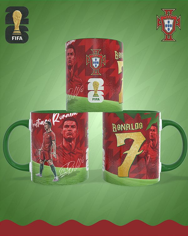 CANECA CRISTIANO RONALDO PERSONALIZADA 325ml 🐐