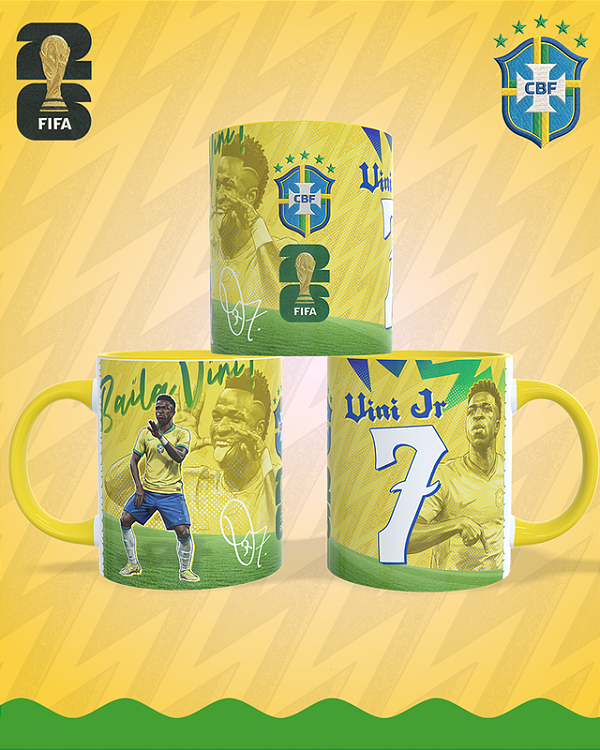 CANECA VINICIUS JÚNIOR PERSONALIZADA 325ml