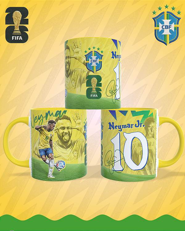 CANECA NEYMAR JR. PERSONALIZADA 325ml 🇧🇷