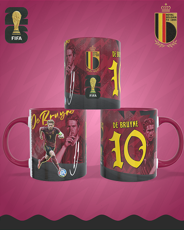 CANECA KEVIN DE BRUYNE PERSONALIZADA 325ml