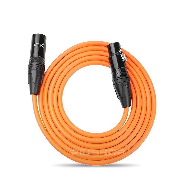 Cabo de Microfone XLR / XLR Macho/Fêmea 2 Metros Voik CM6849