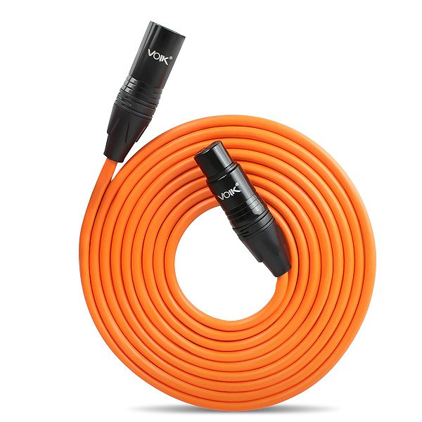 Cabo de Microfone XLR/XLR (Macho/Fêmea) 3 Metros Voik CM6847