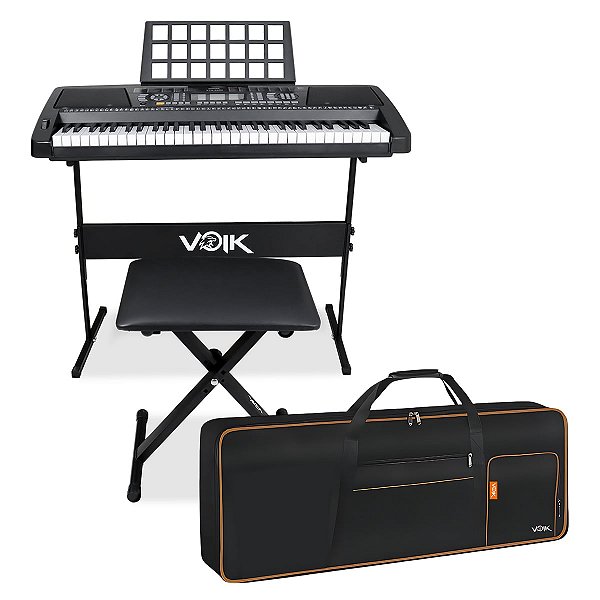 Kit Teclado Midi 61 Teclas Voik Vtm-5000
