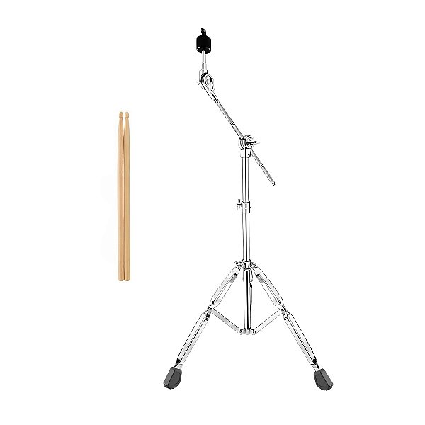 Estante Para Prato Bateria Girafa Voik VPPG-4 Aço + Baqueta