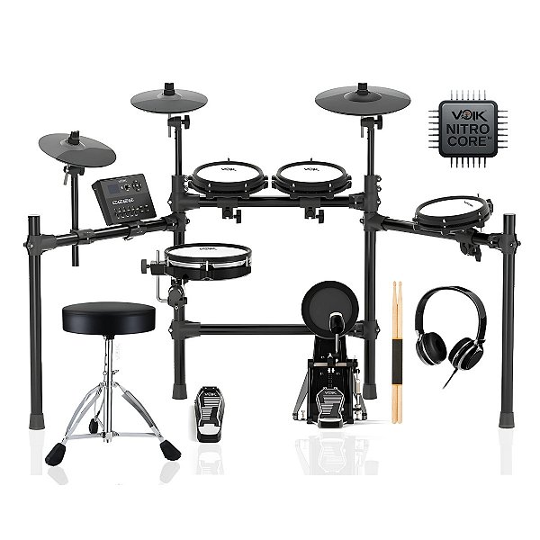Bateria Eletrônica Bluetooth Mesh 9 Peças Voik Dream-800