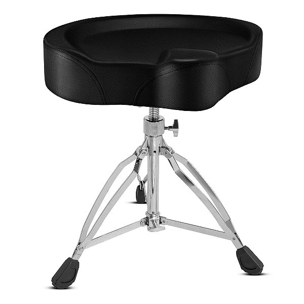 Banco de Bateria Voik B-1400 Couro Preto Regulável 200kg