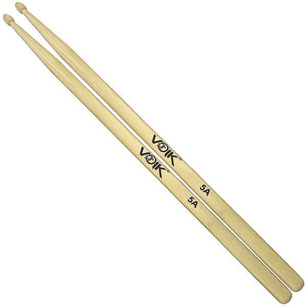 Par de Baquetas Ponta de Madeira Maple Voik 5A