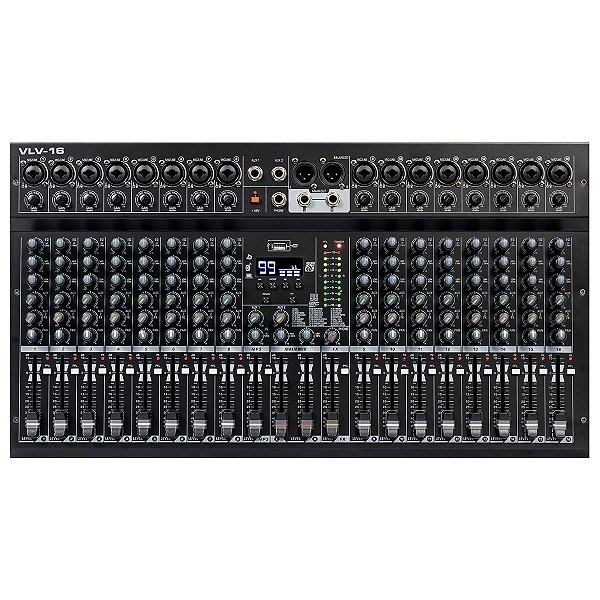 Mesa De Som Interface 16 Canais Voik VLV-16 USB PC Bluetooth