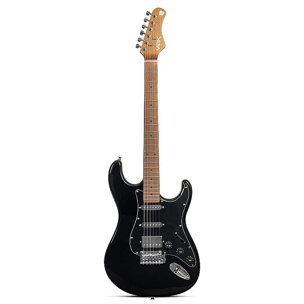 Guitarra Eletrica Voik 500 Obsidian Gloss Black Forge Series