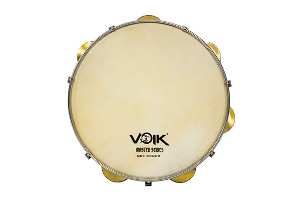 Pandeiro Profissional Voik Pv10 Couro Animal 10" Master Series