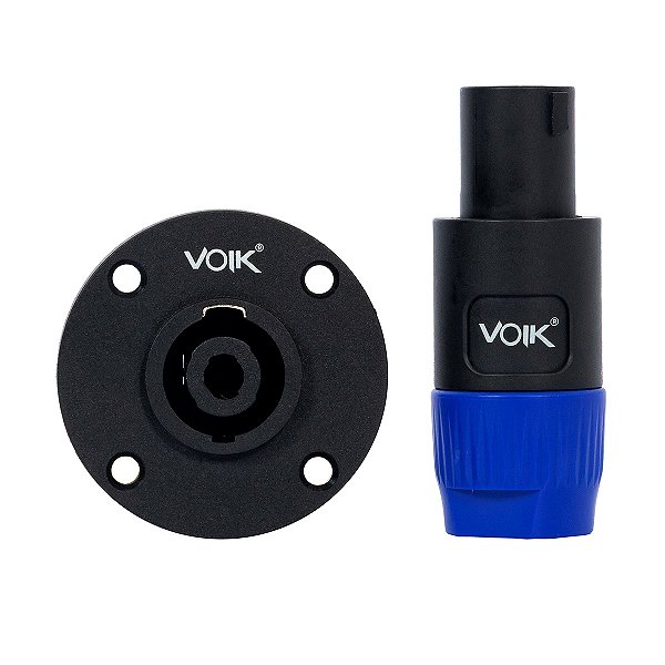 Pacote Plug Speakon Voik Spk-01 Macho e Femea