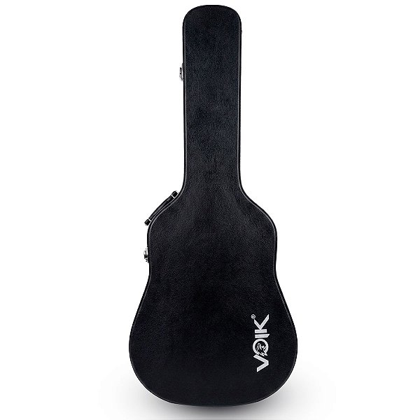Case Para Violão Voik BB-400L Couro Sintético Acolchoamento em Pelúcia Com Alça de Mão Cor Preto