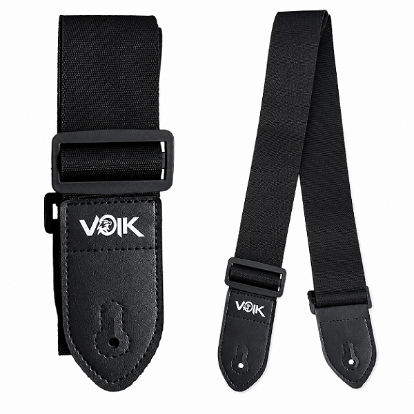 Correia Para Violão Guitarra Baixo Ukulele Nylon Preta Voik CI752