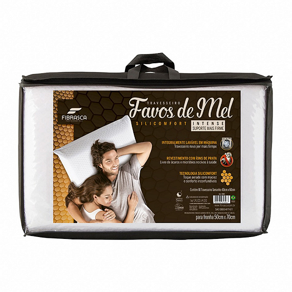 Travesseiro Favo De Mel Macio 50x70cm Branco Super Conforto - Lavável