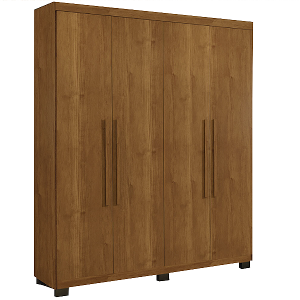 Guarda Roupa Master 4 Portas 1.40m 3 Gavetas 100% MDF Cinamomo