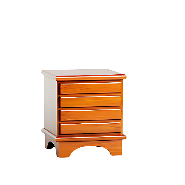 Mesa De Cabeceira Cecília 4 Gavetas Madeira Maciça