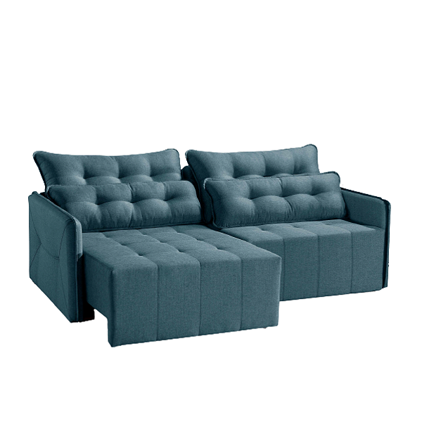 Sofá Cannes Retrátil e Reclinável com Molas 2,60m