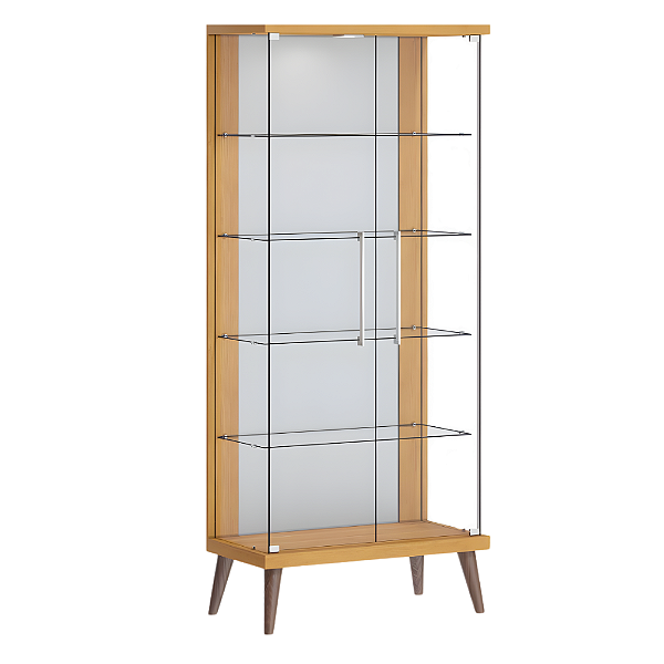 Cristaleira Tiffany 2 Portas MDF 76cm com LED