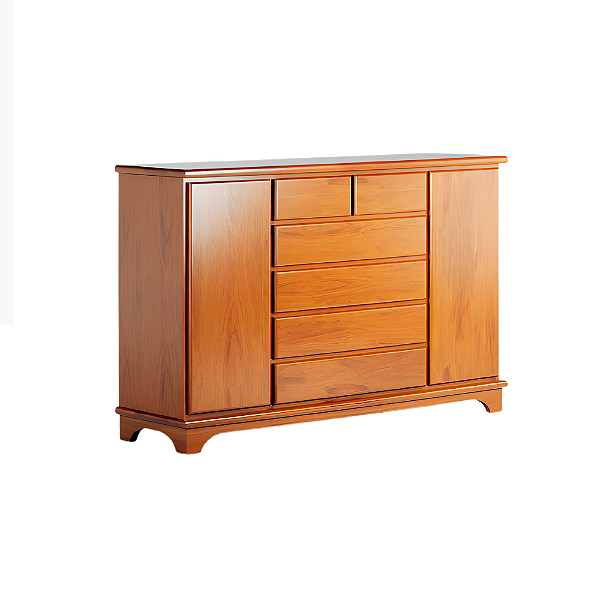 Cômoda Valentina 2 sapateira 6 Gavetas 1,72m Madeira Maciça