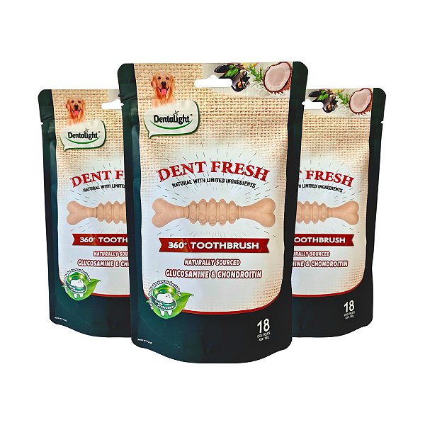 Kit Dent Fresh Coco para Ossos e Articulações - 3 Unidades