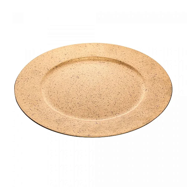 Sousplat de Plástico Granilite Dourado 33cm - Wolff