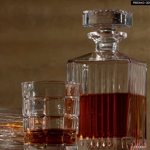 Conjunto 6 Copos para Whisky de Cristal Brooklyn 320ml - Wolff