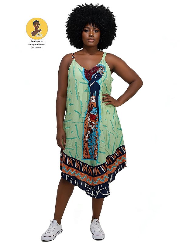 Vestido Trapézio 100% Viscose