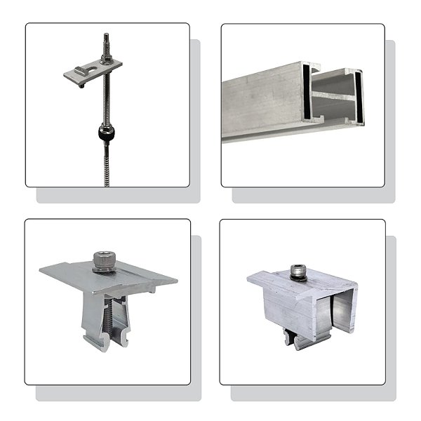 KIT Fixação Telha Fibrocimento e Metálica - Viga Madeira