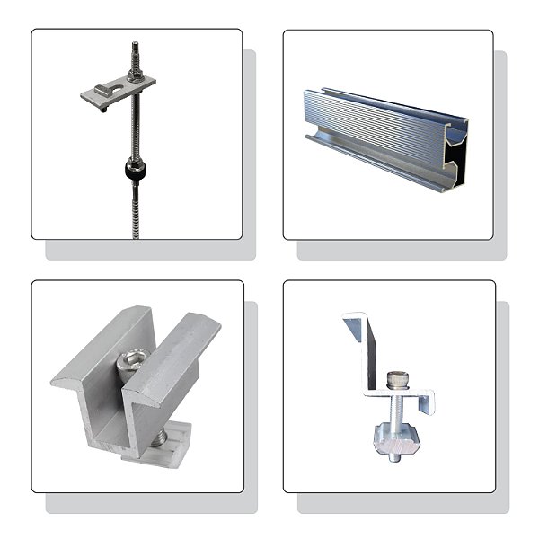 KIT Fixação Telha Fibrocimento e Metálica Perfil H2 - Viga Metálica