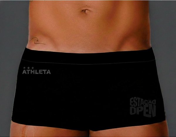 SUNGA ALL BLACK ESTAÇÃO OPEN - ATHLETA